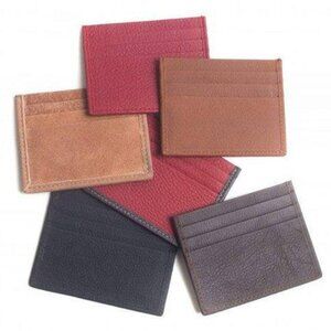 Gio Handcrafted Luxurious Italian Leather Unisex 6 Card Holder Wallet 7 COLORS